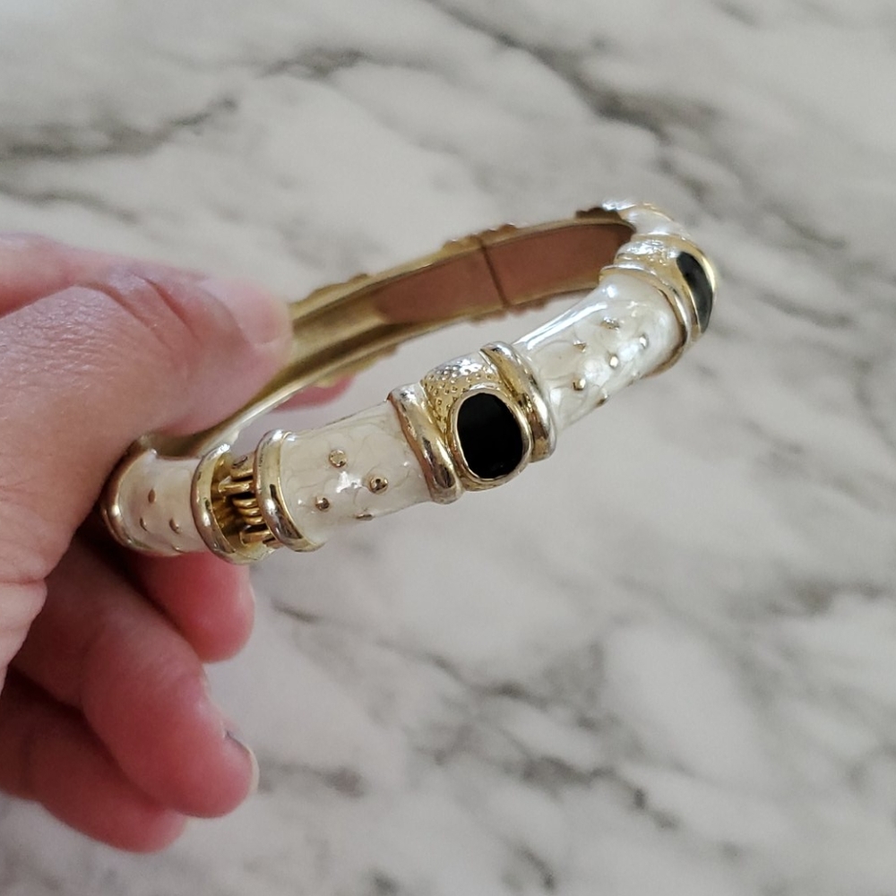 Statement Goldtone Bangle - image 1